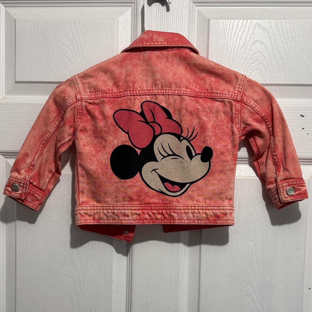 Disney Kids Red Jean Jacket with Minnie Mouse Design